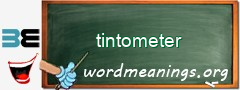 WordMeaning blackboard for tintometer